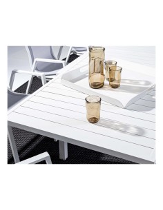 Tavolo Bizzotto 0662713 allungabile legno e alluminio 135/270X90 Bianco | TreG Ingrosso