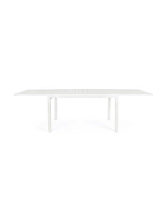 Tavolo Bizzotto 0662713 allungabile legno e alluminio 135/270X90 Bianco | TreG Ingrosso