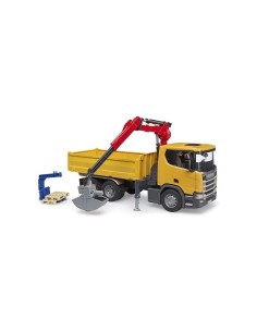 CAMION 03551 Scania Super 560R Camion da Cantiere con Gru, 2 Pallet, Veicolo da Costruzione, Camion con Gru,  RIBALTABILE