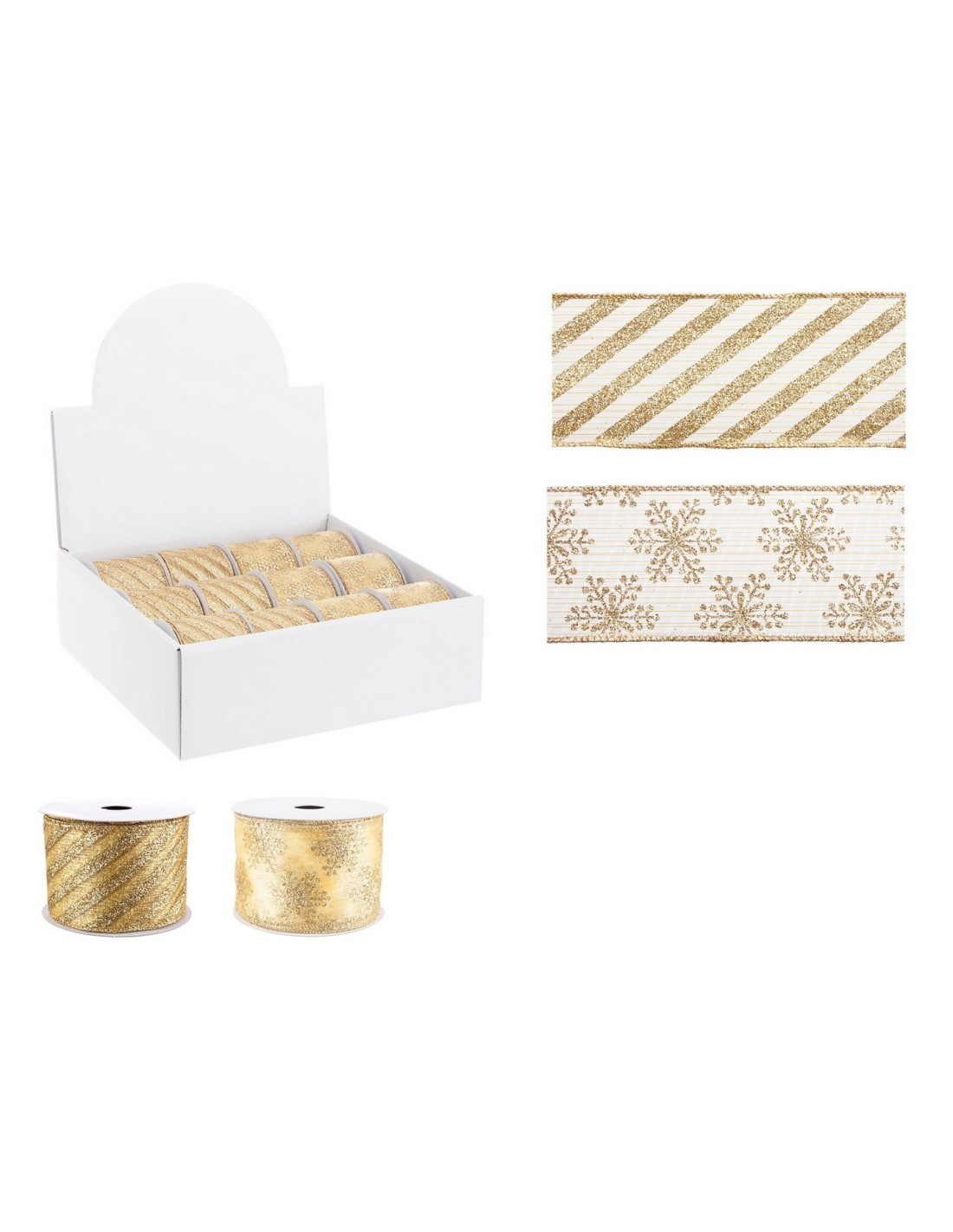 NASTRO 0936777 STRIPE/TINSEL 4MT ASSORT su TreG Ingrosso