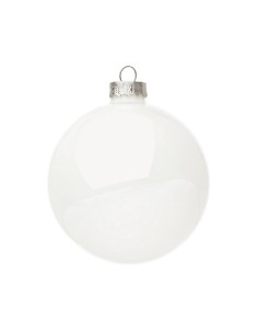 SFERA VETRO 8CM BIANCO LUCIDO su TreG Ingrosso