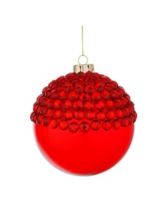 SFERA JEWEL VETRO 10CM ROSSO su TreG Ingrosso