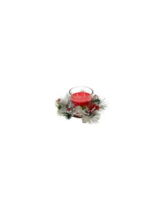 CANDELA 183441 VETRO 10CM CON GIROCANDELA ASSORTITO su TreG Ingrosso