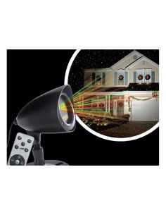 PROIETTORE LASER 878168A ROSSO/VERDE DISTANZA 10MT PER ESTERNO su T...