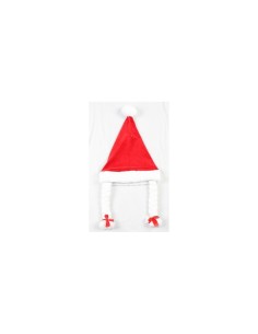 CAPPELLO NATALIZIO DELUXE CON TRECCE 70X32CM ROSSO su TreG Ingrosso