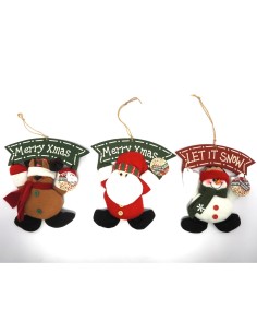 DIETROPORTA WELCOME H26CM BABBO NATALE VESTE LANA su TreG Ingrosso
