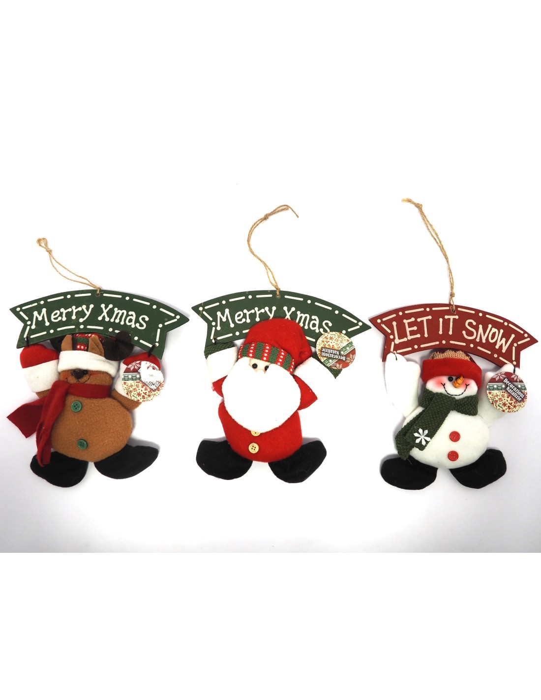 DIETROPORTA WELCOME H26CM BABBO NATALE VESTE LANA su TreG Ingrosso