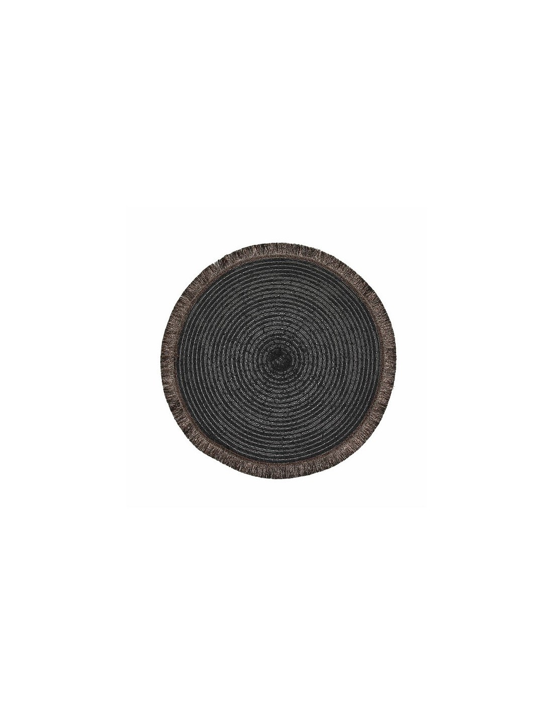 LUREX TOVAGLIETTA CON FRANGE D38CM NERO su TreG Ingrosso