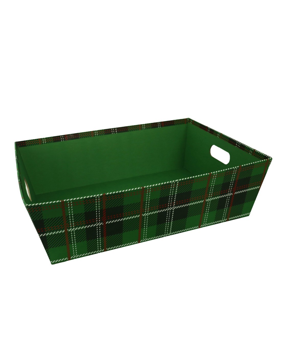 CESTINO CARTONE VERDE RETTANG 40X30X12CM su TreG Ingrosso