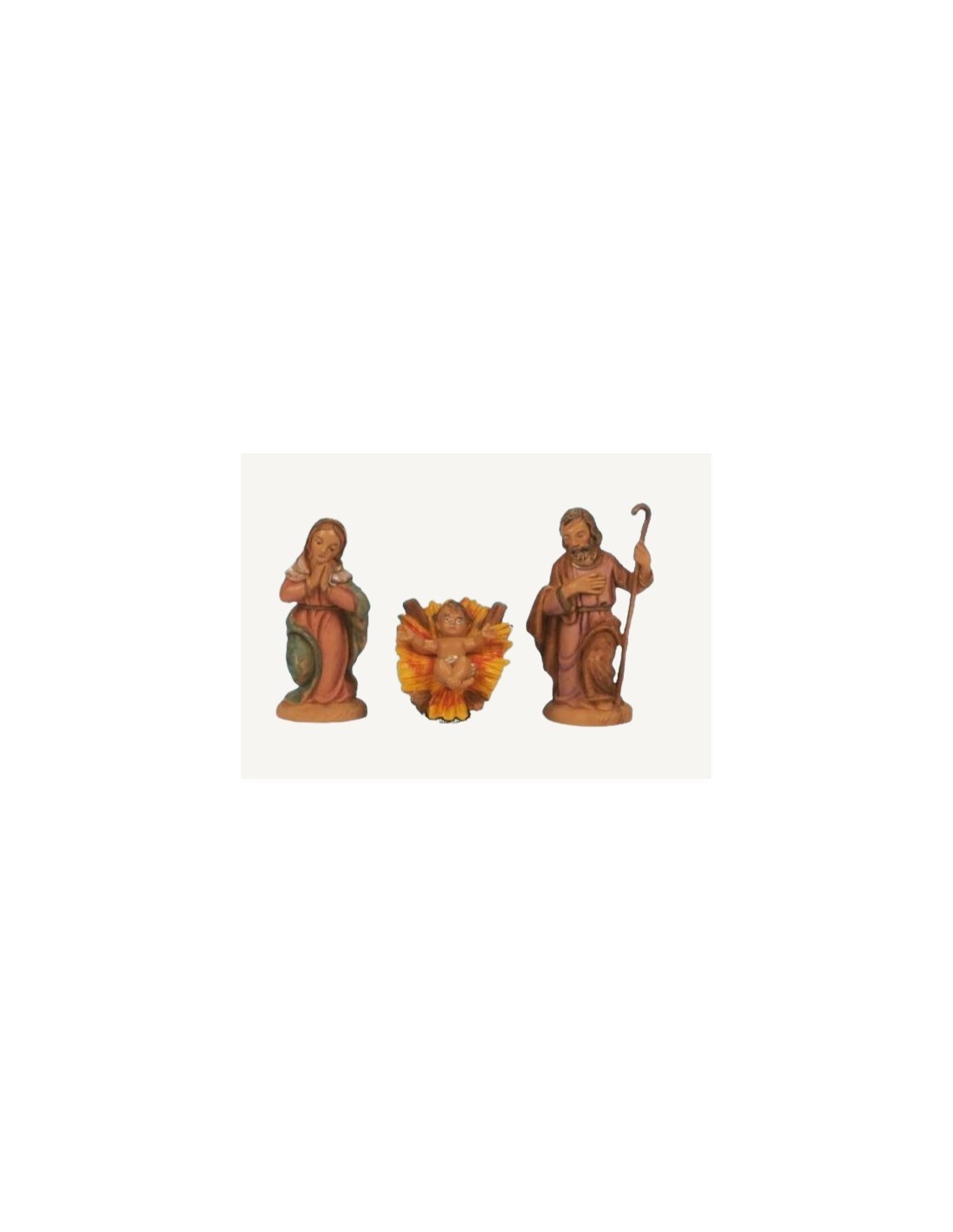 NATIVITÀ TIPO LEGNO CM. 10 PZ 3 SET IN BUSTA su TreG Ingrosso