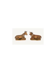 SET 2P BUE E ASINO 16CM EFFETTO LEGNO su TreG Ingrosso