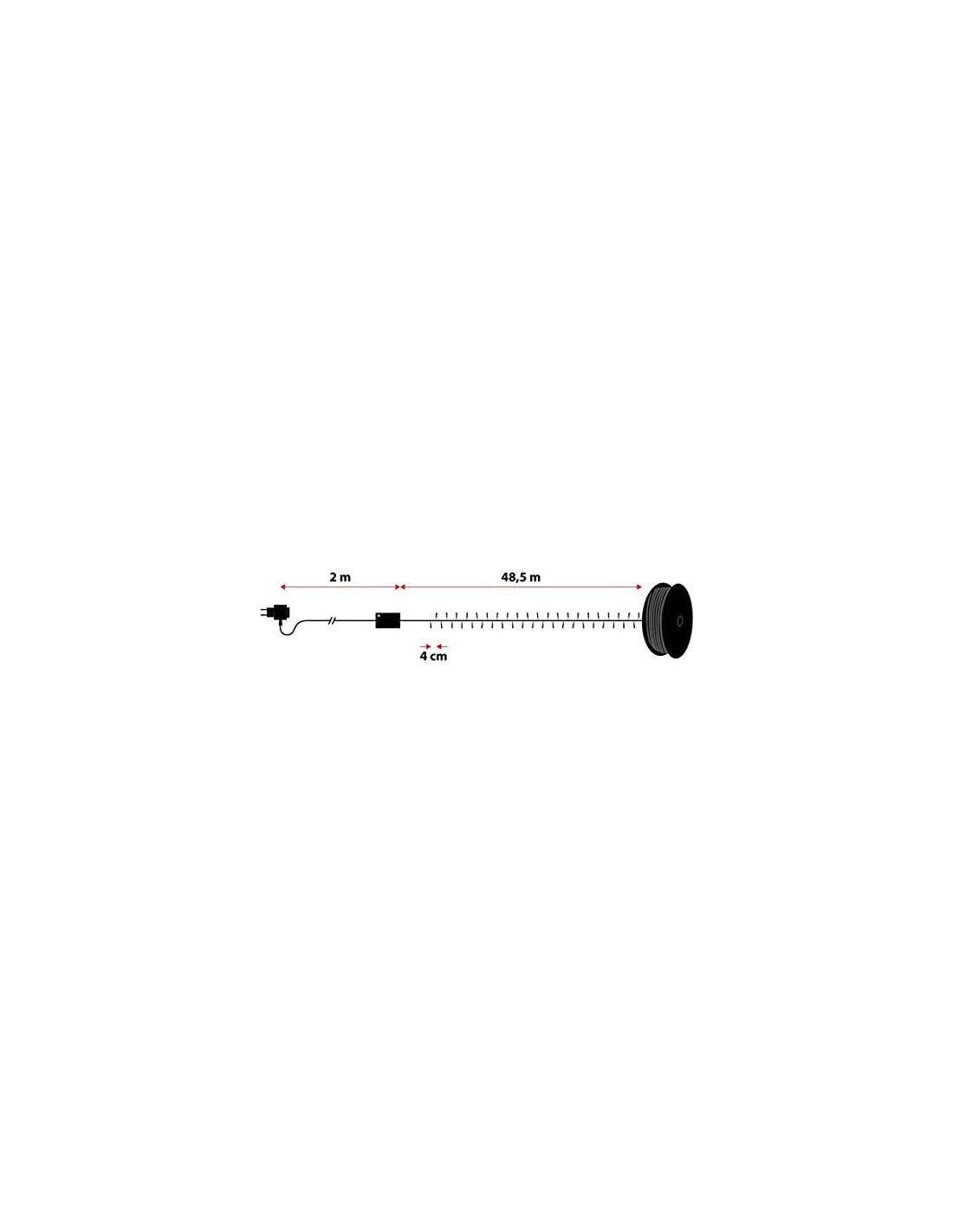 CATENA LUMINOSA 40120 1200LED RAME su TreG Ingrosso