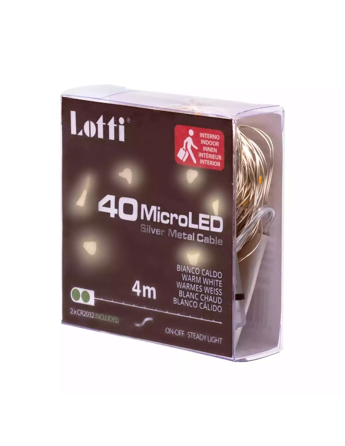 CATENA LUMINOSA 65765 40MICROLED BIANCO CALDO su TreG Ingrosso