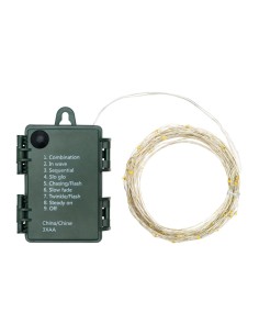 CATENA LUMINOSA 65925 80MICROLED BIANCO FREDDO TIMER su TreG Ingrosso