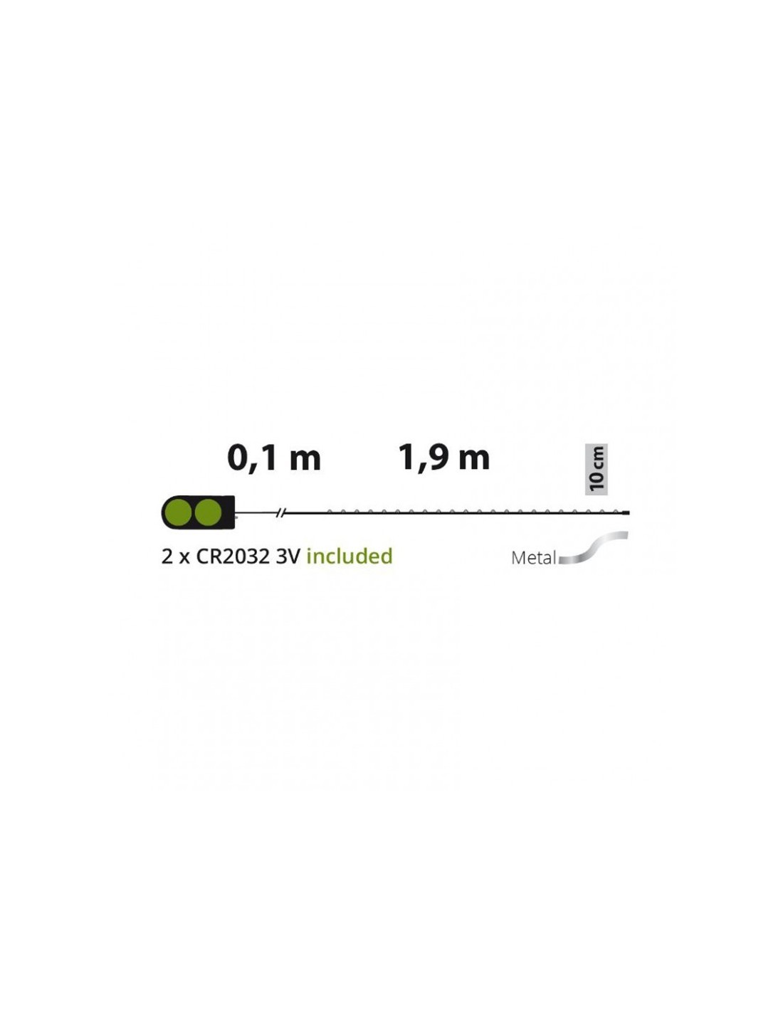 CATENA LUMINOSA 65734 20MICROLED BIANCO CALDO su TreG Ingrosso
