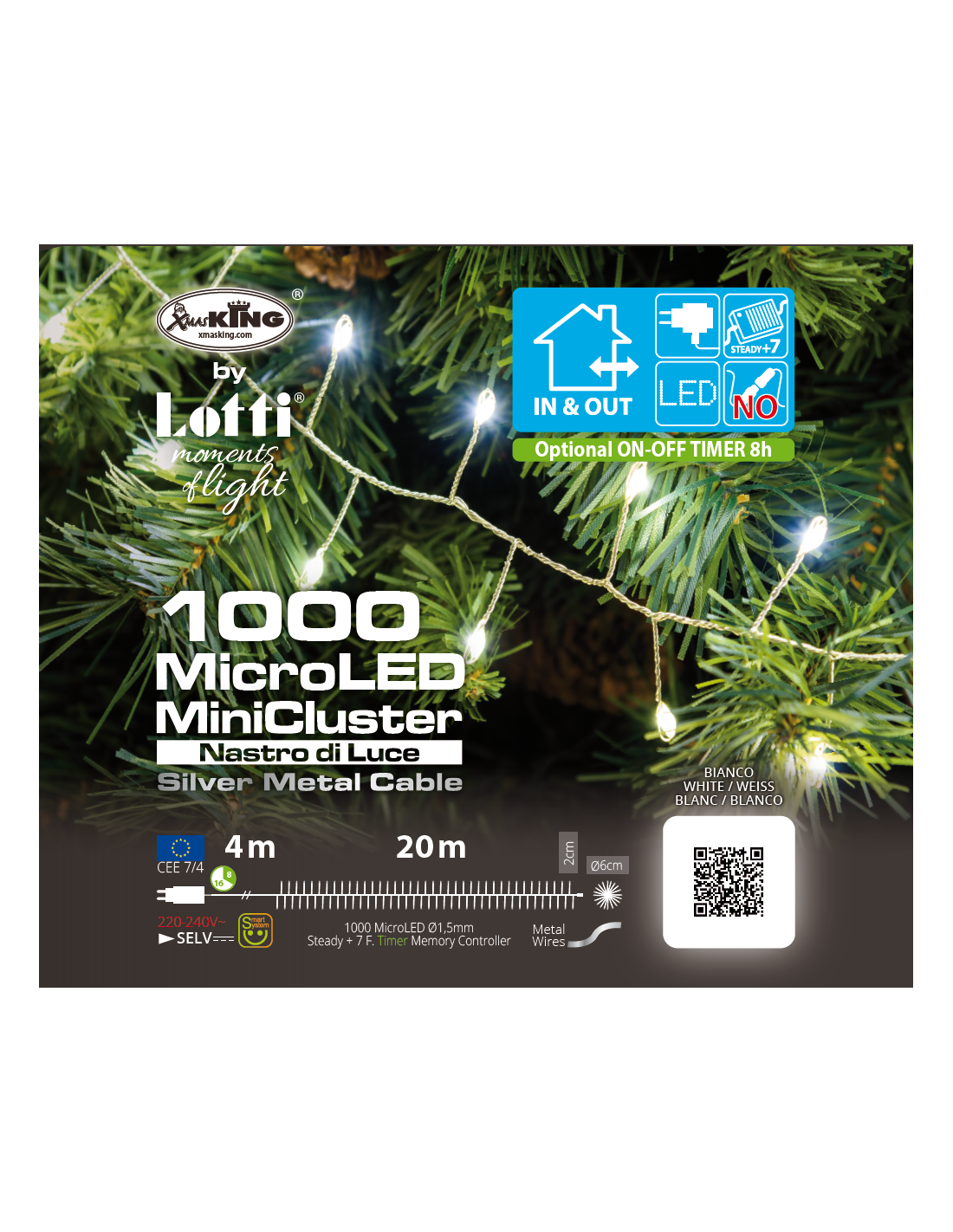 S/LUM 67691 CATENA 1000MICROLED BIANCO FREDDO su TreG Ingrosso