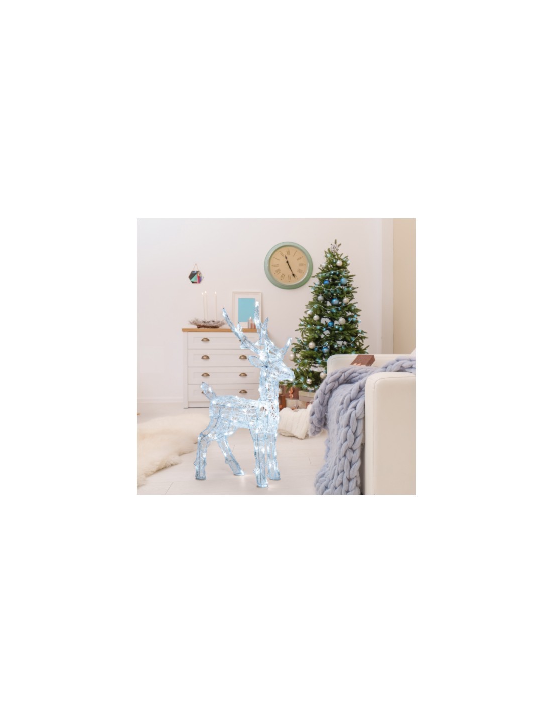 RENNA 3D 05990 65CM 80LED BIANCO su TreG Ingrosso
