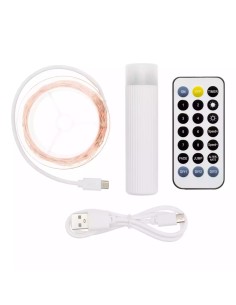 CATENA M-P18 10M 100 MICROLED BIANCO CALDO Ø1,5MM, CAVO METALLO RAM...