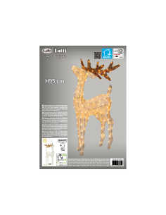RENNA 3D H95CM SERIE LHC 200 LED TRADITIONAL Ø5MM, TELAIO METALLO V...