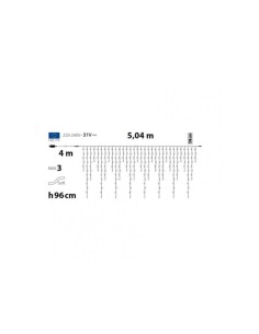 ICE LIGHT 504XH96CM 270 MINILED BIANCO CALDO su TreG Ingrosso