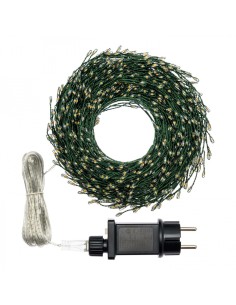 CATENA 20M NTL6 NASTRO MINICLUSTER Ø6CM 1000 MICROLED BIANCO Ø1,5MM...