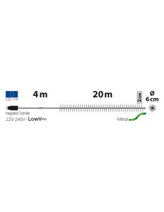 CATENA 20M NTL6 NASTRO MINICLUSTER Ø6CM 1000 MICROLED BIANCO Ø1,5MM...