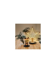 STELLA CON BASE H55CM DLW LEGNO SBIANCATO SOFT WHITE, ILLUMINAZIONE...