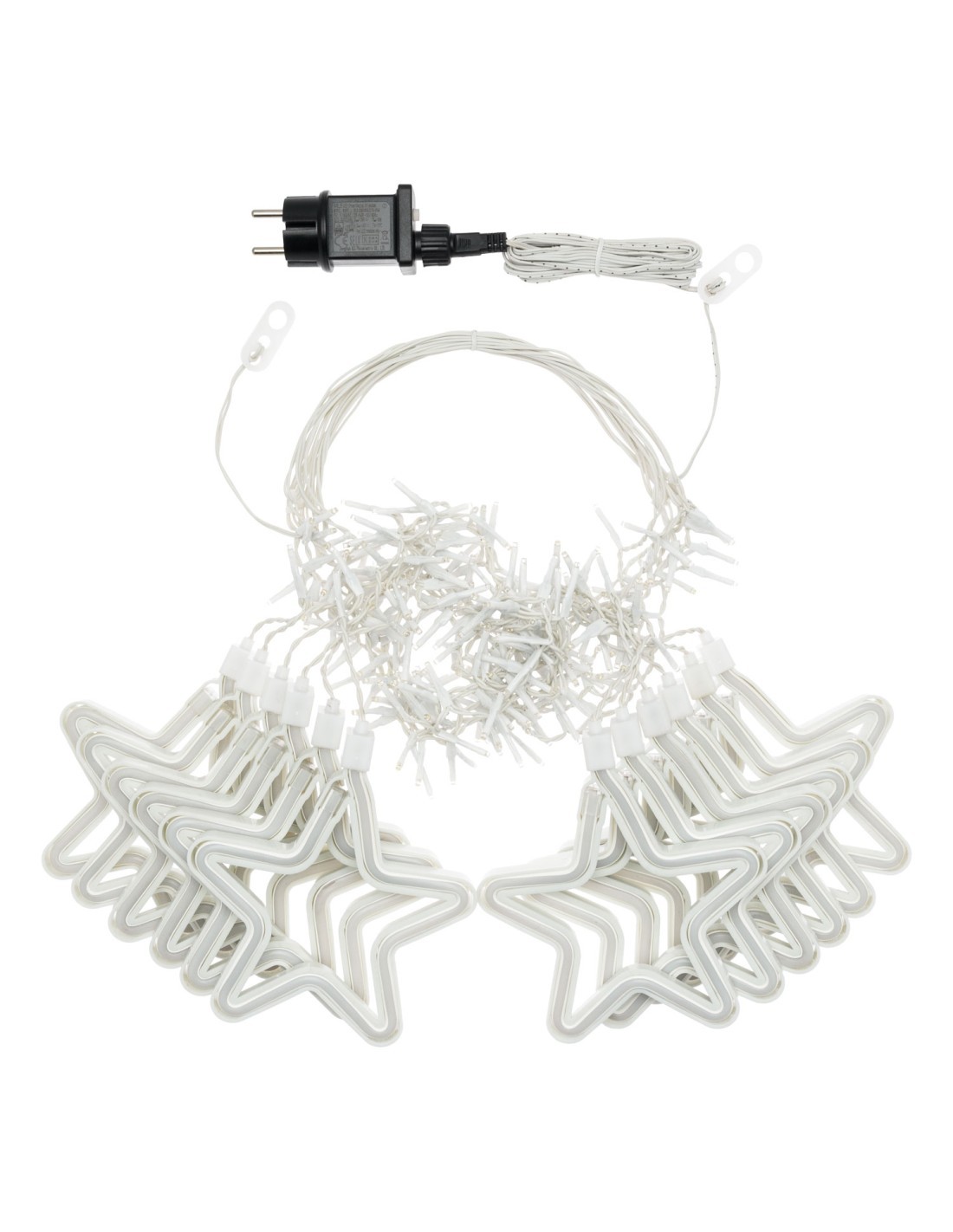 ICE CLUSTER LIGHT 360XH70CM 936 LED CON 12 STELLE SMD NEON SUPERBRI...