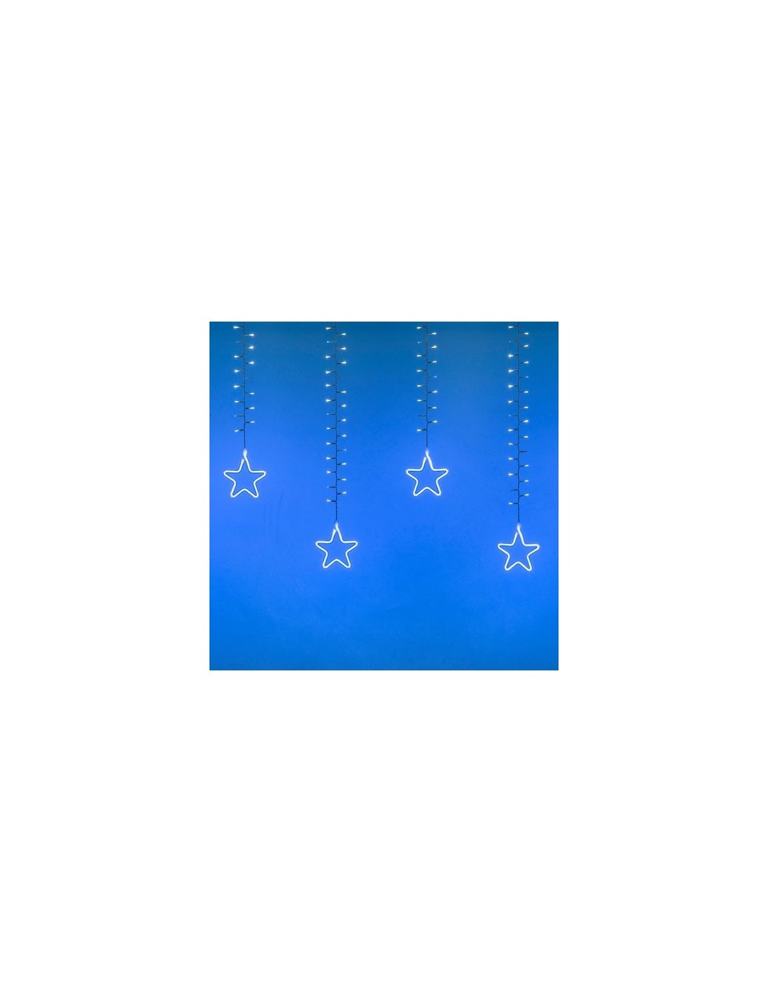 ICE CLUSTER LIGHT 360XH70CM 936 LED CON 12 STELLE SMD NEON SUPERBRI...