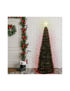 ALBERO CONICO PVC VERDE H180CM RIPIEGABILE 304 GOCCE DI LUCE PIXEL ...