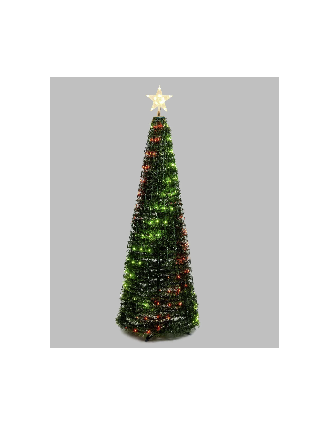 ALBERO CONICO PVC VERDE H180CM RIPIEGABILE 304 GOCCE DI LUCE PIXEL ...