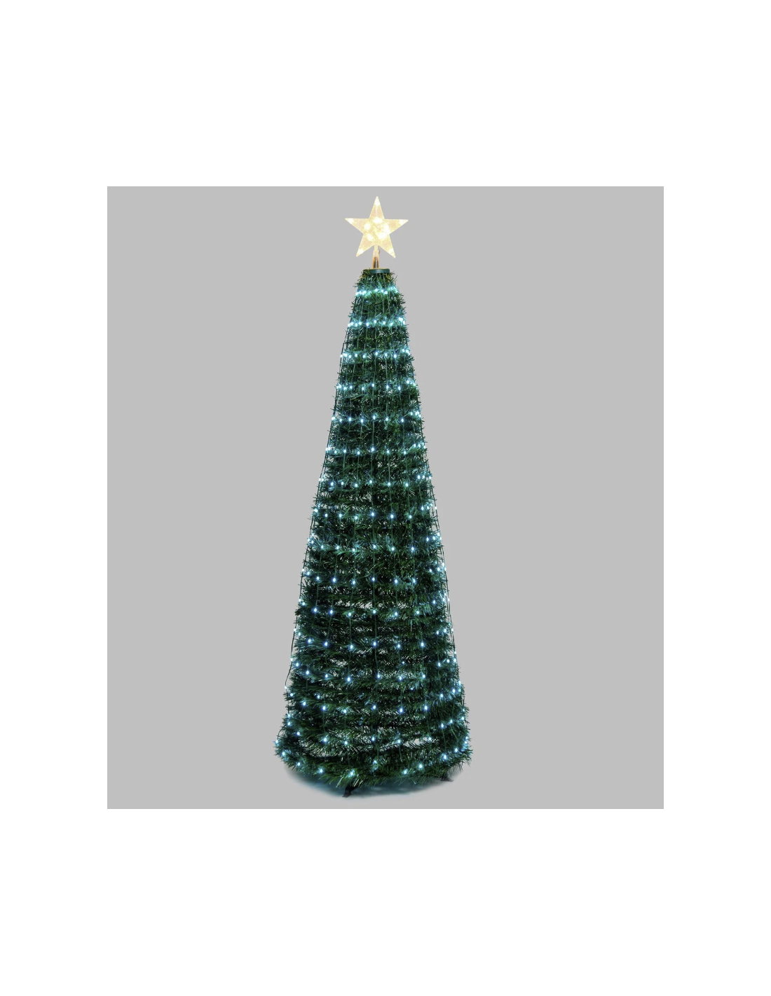 ALBERO CONICO PVC VERDE H180CM RIPIEGABILE 304 GOCCE DI LUCE PIXEL ...