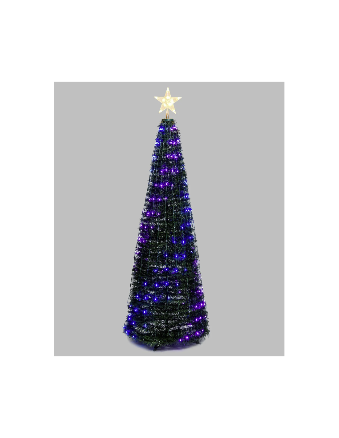 ALBERO CONICO PVC VERDE H180CM RIPIEGABILE 304 GOCCE DI LUCE PIXEL ...