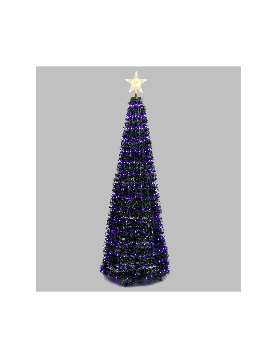 ALBERO CONICO PVC VERDE H180CM RIPIEGABILE 304 GOCCE DI LUCE PIXEL ...
