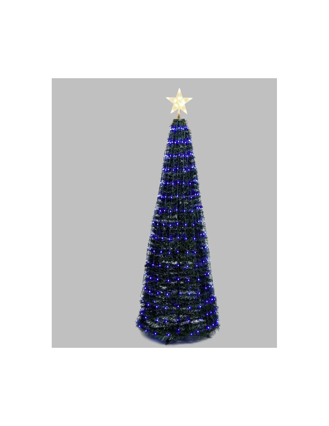 ALBERO CONICO PVC VERDE H180CM RIPIEGABILE 304 GOCCE DI LUCE PIXEL ...