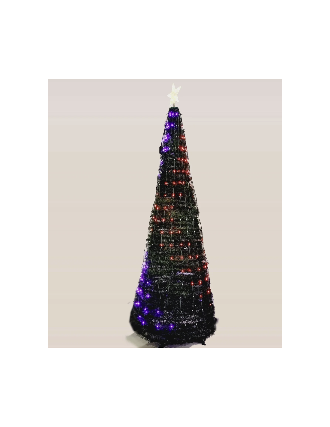 ALBERO CONICO PVC VERDE H180CM RIPIEGABILE 304 GOCCE DI LUCE PIXEL ...