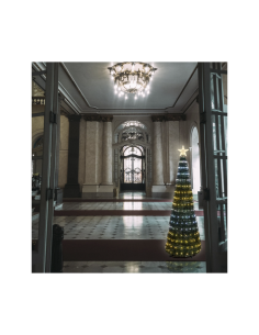 ALBERO CONICO PVC VERDE H180CM RIPIEGABILE 304 GOCCE DI LUCE PIXEL ...