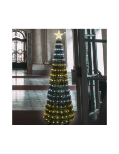 ALBERO CONICO PVC VERDE H180CM RIPIEGABILE 304 GOCCE DI LUCE PIXEL ...
