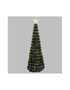 ALBERO CONICO PVC VERDE H180CM RIPIEGABILE 304 GOCCE DI LUCE PIXEL ...