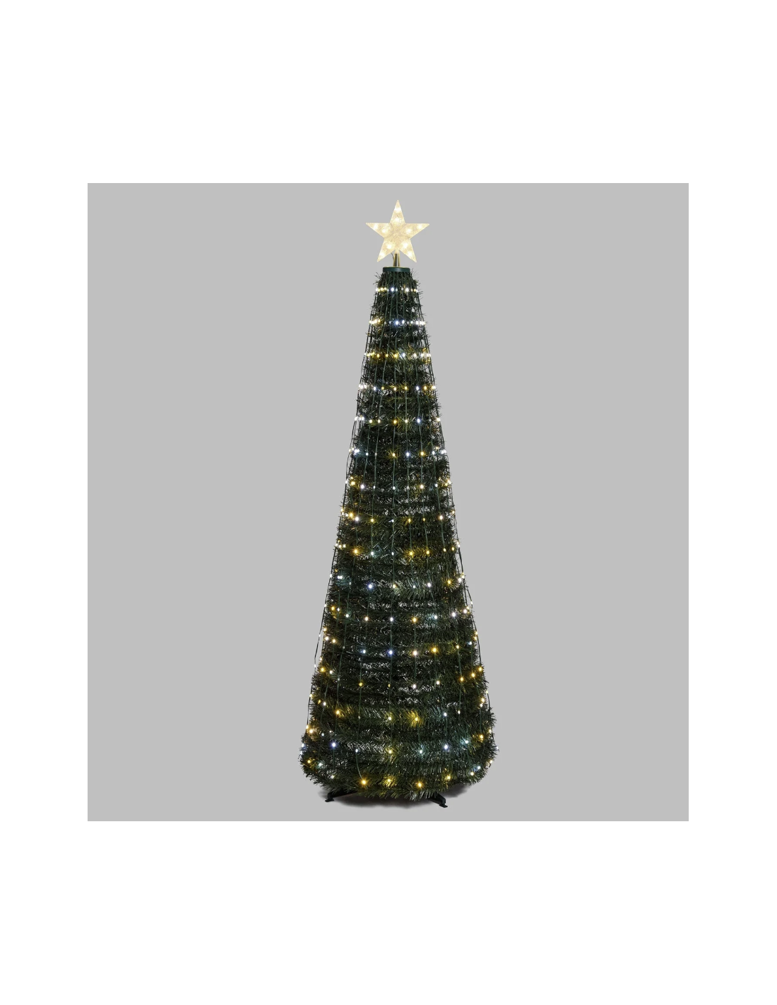 ALBERO CONICO PVC VERDE H180CM RIPIEGABILE 304 GOCCE DI LUCE PIXEL ...