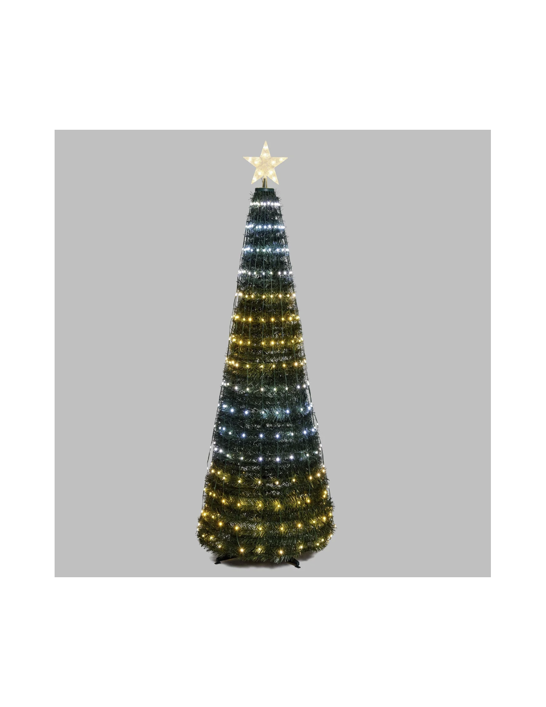ALBERO CONICO PVC VERDE H180CM RIPIEGABILE 304 GOCCE DI LUCE PIXEL ...