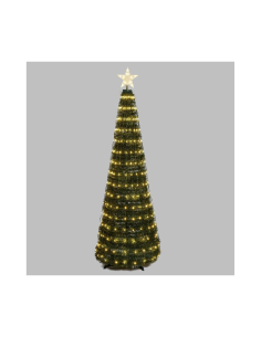 ALBERO CONICO PVC VERDE H180CM RIPIEGABILE 304 GOCCE DI LUCE PIXEL ...