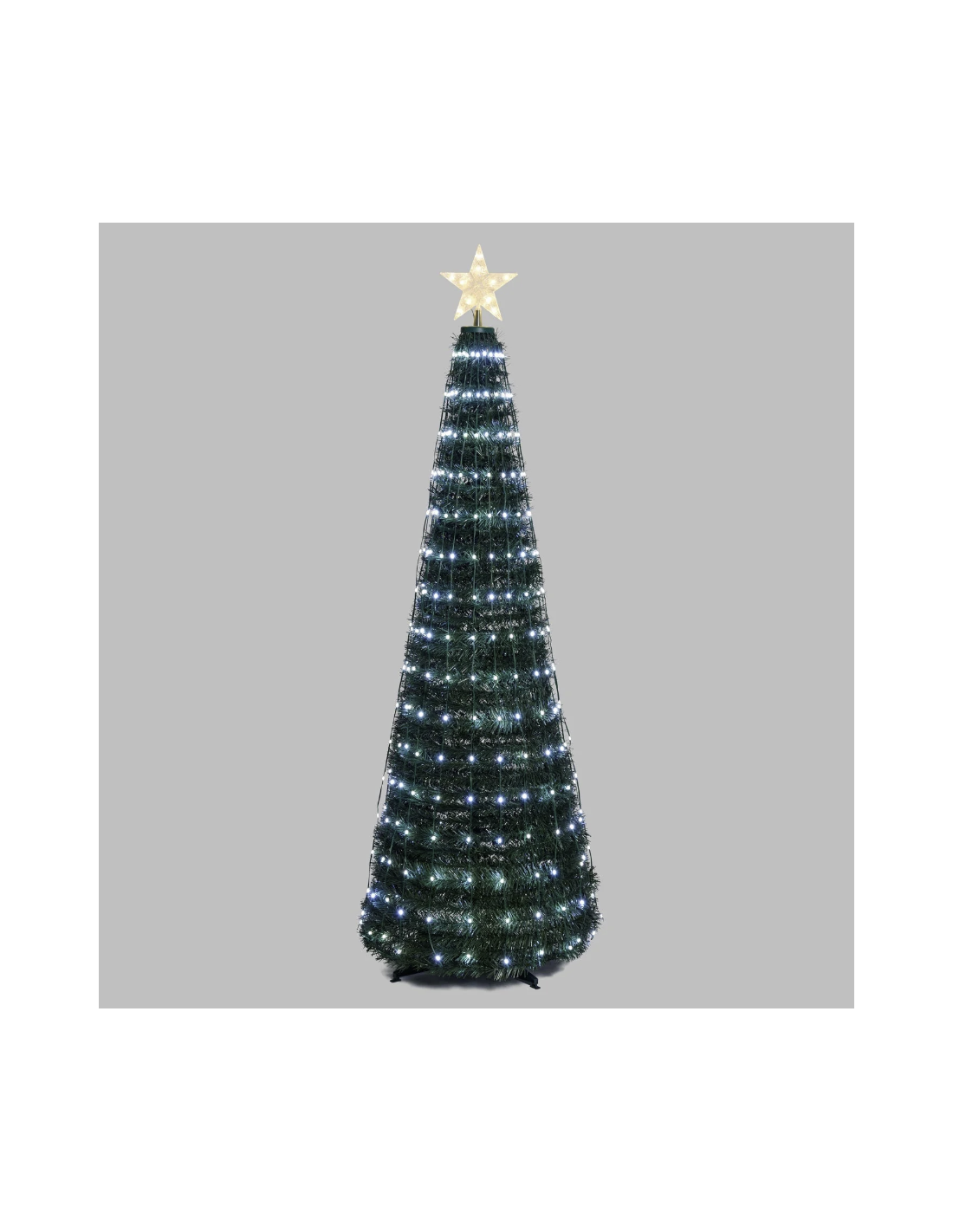 ALBERO CONICO PVC VERDE H180CM RIPIEGABILE 304 GOCCE DI LUCE PIXEL ...