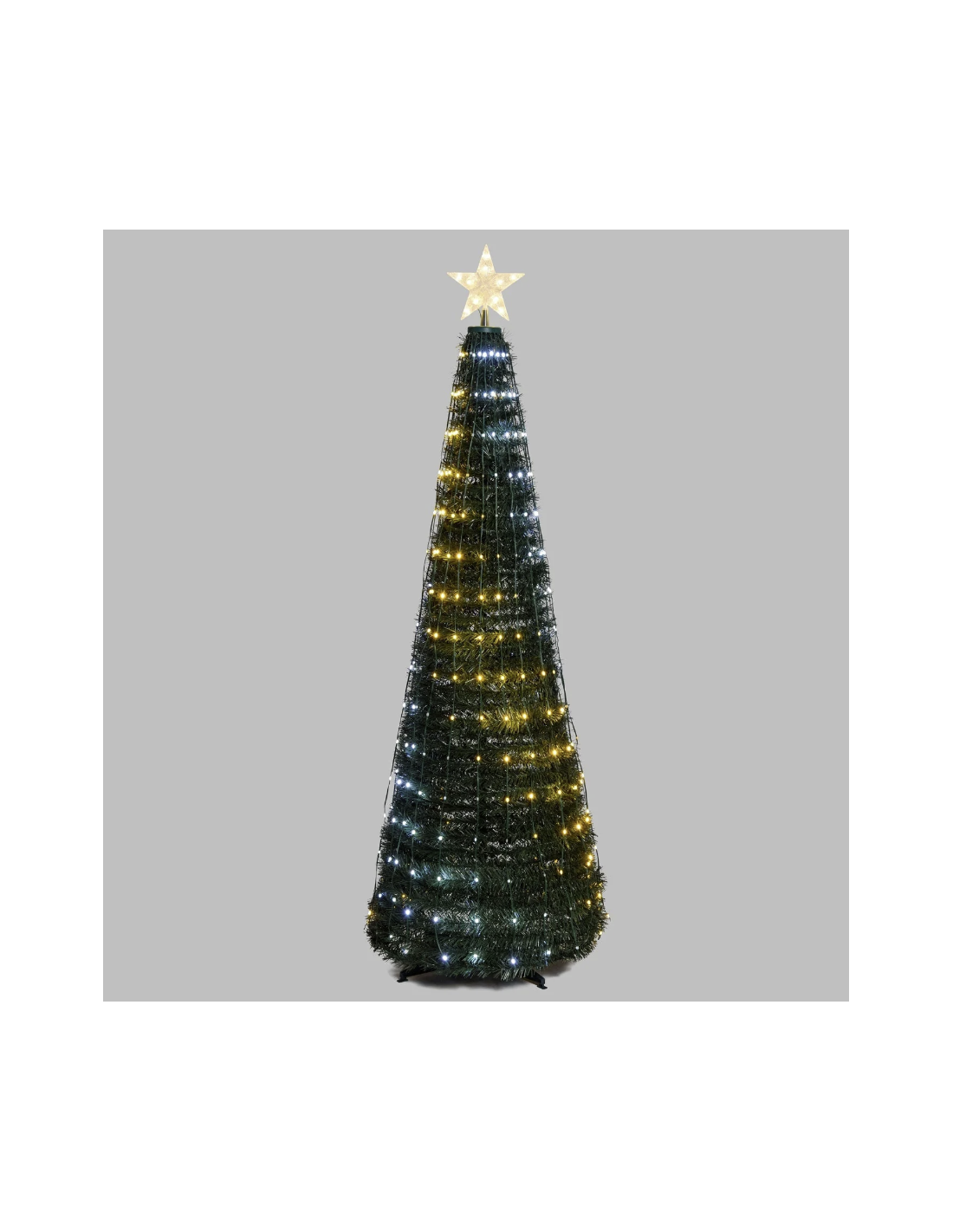 ALBERO CONICO PVC VERDE H180CM RIPIEGABILE 304 GOCCE DI LUCE PIXEL ...