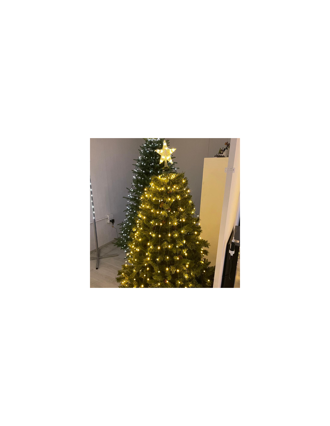 TENDA MANTELLO VERDE H155CM + PUNTALE STELLA PER DECORARE ALBERI NA...