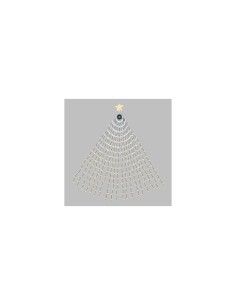 TENDA MANTELLO VERDE H155CM + PUNTALE STELLA PER DECORARE ALBERI NA...