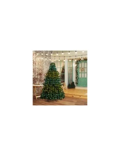 TENDA MANTELLO VERDE H195CM + PUNTALE STELLA PER DECORARE ALBERI NA...