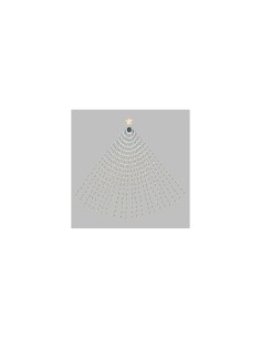 TENDA MANTELLO VERDE H195CM + PUNTALE STELLA PER DECORARE ALBERI NA...