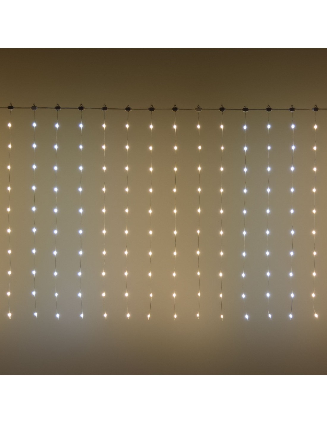 TENDA 300XH100CM 300 GOCCE DI LUCE PIXEL LED HB 360 BIANCO CALDO E ...