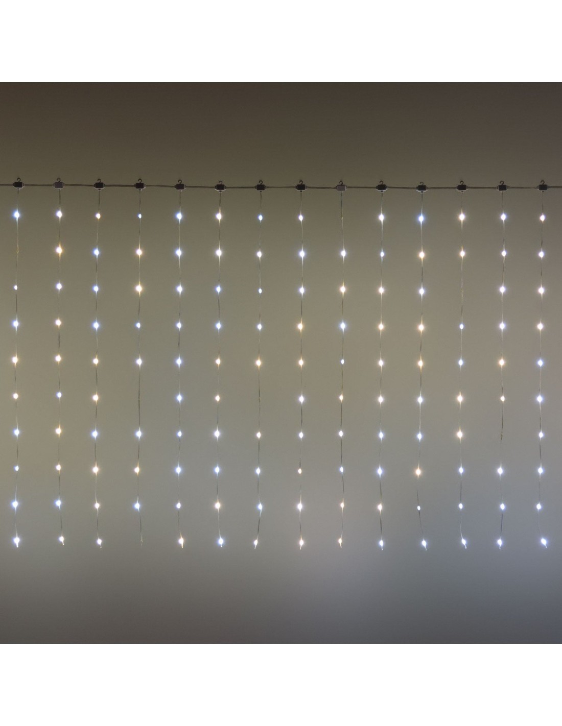 TENDA 300XH100CM 300 GOCCE DI LUCE PIXEL LED HB 360 BIANCO CALDO E ...